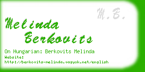 melinda berkovits business card